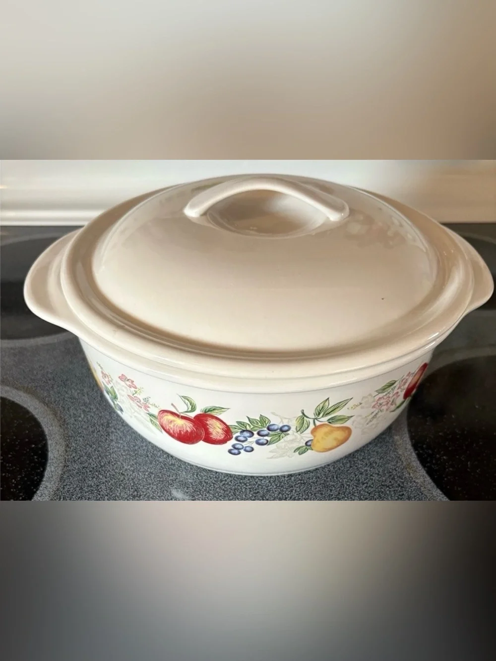 Corelle Coordinates Stoneware Covered Casserole Dish with “Chutney” Pattern